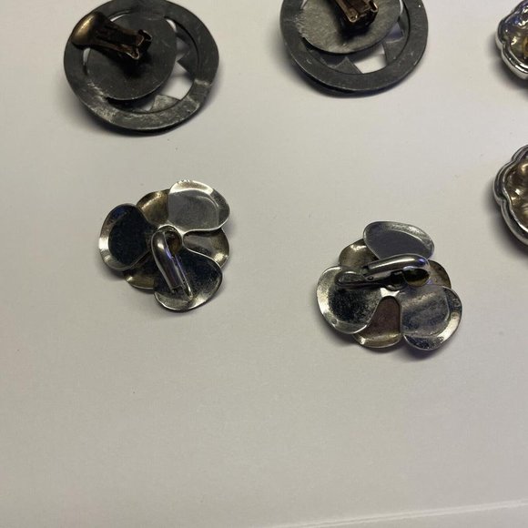 Lot Of 3 Statement Vintage / Modern Clip On Clip-on Earrings Dress up - Picture 9 of 10